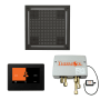 ThermaSol ThermaTouch Steam Shower Kit - Includes 7" Touchscreen Control Panel, Square Light and Sound Shower Head and Digital Shower Valve Matte Black