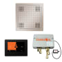 ThermaSol ThermaTouch Steam Shower Kit - Includes 7" Touchscreen Control Panel, Square Light and Sound Shower Head and Digital Shower Valve Polished Nickel