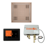 ThermaSol ThermaTouch Steam Shower Kit - Includes 7" Touchscreen Control Panel, Square Light and Sound Shower Head and Digital Shower Valve Satin Nickel