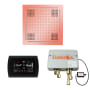 ThermaSol Hydrovive Thermostatic Shower System - Includes 5" Flush Mount Control Panel, Digital Shower Valve, 18" Square Light, and Sound Shower Head Copper