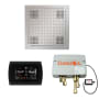 ThermaSol Hydrovive Thermostatic Shower System - Includes 5" Flush Mount Control Panel, Digital Shower Valve, 18" Square Light, and Sound Shower Head Polished Chrome