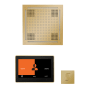 ThermaSol ThermaTouch Steam Shower Kit - Includes 10" Touchscreen Control Panel, Square Light and Sound Shower Head and Square Steam Head Polished Brass