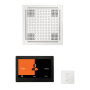 ThermaSol ThermaTouch Steam Shower Kit - Includes 10" Touchscreen Control Panel, Square Light and Sound Shower Head and Square Steam Head White