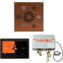 ThermaSol ThermaTouch Steam Shower Kit - Includes 10" Control Panel, Square Light and Sound Shower Head, and Digital Shower Valve Antique Copper