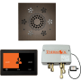 ThermaSol ThermaTouch Steam Shower Kit - Includes 10" Control Panel, Square Light and Sound Shower Head, and Digital Shower Valve Antique Nickel