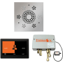 ThermaSol ThermaTouch Steam Shower Kit - Includes 10" Control Panel, Square Light and Sound Shower Head, and Digital Shower Valve Polished Chrome
