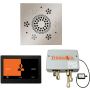 ThermaSol ThermaTouch Steam Shower Kit - Includes 10" Control Panel, Square Light and Sound Shower Head, and Digital Shower Valve Polished Nickel