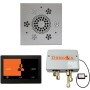 ThermaSol ThermaTouch Steam Shower Kit - Includes 10" Control Panel, Square Light and Sound Shower Head, and Digital Shower Valve Satin Chrome