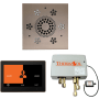 ThermaSol ThermaTouch Steam Shower Kit - Includes 10" Control Panel, Square Light and Sound Shower Head, and Digital Shower Valve Satin Nickel