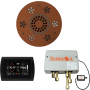 ThermaSol SignaTouch Steam Shower Kit - Includes Control Panel, Round Light and Sound Shower Head, and Digital Shower Valve Black / Antique Copper