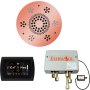 ThermaSol SignaTouch Steam Shower Kit - Includes Control Panel, Round Light and Sound Shower Head, and Digital Shower Valve Black / Copper
