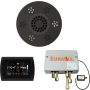 ThermaSol SignaTouch Steam Shower Kit - Includes Control Panel, Round Light and Sound Shower Head, and Digital Shower Valve Black / Matte Black