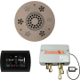 ThermaSol SignaTouch Steam Shower Kit - Includes Control Panel, Round Light and Sound Shower Head, and Digital Shower Valve Black / Satin Nickel