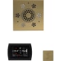 ThermaSol SignaTouch Steam Shower Kit - Includes Control Panel, Square Light and Sound Shower Head, and Square Steam Head Black / Satin Brass