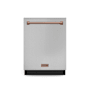Thor Kitchen Gordon Ramsay 24 Inch Wide 15 Place Setting Built-In Top Control Dishwasher with Open Dry and Wine Glass Bracket Stainless Steel / Rose Gold