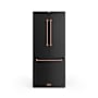 Thor Kitchen Gordon Ramsay 30 Inch Wide 17.5 Cu. Ft. Energy Star Certified French Door Refrigerator with Electronic Touch Controls Matte Black Rose Gold Accents