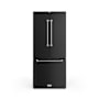 Thor Kitchen Gordon Ramsay 30 Inch Wide 17.5 Cu. Ft. Energy Star Certified French Door Refrigerator with Electronic Touch Controls Matte Black / Stainless Steel Accents