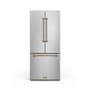 Thor Kitchen Gordon Ramsay 30 Inch Wide 17.5 Cu. Ft. Energy Star Certified French Door Refrigerator with Electronic Touch Controls Stainless Steel / Bronze Accents