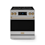 Thor Kitchen Gordon Ramsay 4.5 Cu. Ft. Free Standing Electric Range with High Performance Burners Stainless Steel / Bronze
