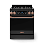 Thor Kitchen Gordon Ramsay 4.5 Cu. Ft. Free Standing Gas Range with High Performance Dual Burners Matte Black / Rose Gold