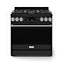 Thor Kitchen Gordon Ramsay 6 Cu. Ft. Free Standing Gas Range with Continuous Cooking Grates Matte Black / Stainless Steel