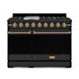 Thor Kitchen Gordon Ramsay 6.8 Cu. Ft. Free Standing Gas Range with Hidden Bake Element Matte Black / Bronze