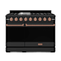 Thor Kitchen Gordon Ramsay 6.8 Cu. Ft. Free Standing Gas Range with Hidden Bake Element Matte Black / Rose Gold