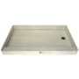 Tile Redi Redi Base 54" x 30" Rectangular Shower Base with Single Threshold and Right Drain Brushed Nickel