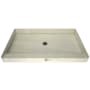 Tile Redi Redi Base 60" x 30" Rectangular Shower Base with Single Threshold and Center Drain Brushed Nickel