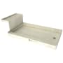 Tile Redi Base'N Bench 60" x 30" Rectangular Shower Base with Single Threshold and Right Drain Matte Black