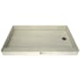 Tile Redi Redi Base 72" x 36" Rectangular Shower Base with Single Threshold and Right Drain Brushed Nickel