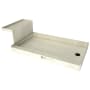Tile Redi Base'N Bench 60" x 42" Rectangular Shower Base with Single Threshold and Right Drain Matte Black