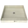Tile Redi Redi Base 48" x 48" Square Shower Base with Single Threshold and Center Drain Polished Chrome