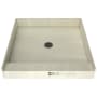 Tile Redi Redi Base 48" x 48" Square Shower Base with Single Threshold and Center Drain Brushed Nickel