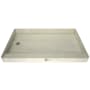 Tile Redi Redi Base 60" x 48" Rectangular Shower Base with Single Threshold and Left Drain Polished Chrome