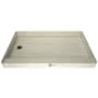 Tile Redi Redi Base 60" x 48" Rectangular Shower Base with Single Threshold and Left Drain Brushed Nickel