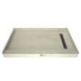 Tile Redi Redi Trench 30" x 48" Rectangular Shower Base with Single Threshold and Right Drain Brushed Nickel
