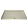 Tile Redi Redi Trench 30" x 63" Rectangular Barrier Free Shower Base with Back Drain Polished Chrome
