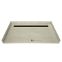 Tile Redi Redi Trench 63" x 38" Rectangular Shower Base with Barrier Free and Rear Drain Grey w/ Matte Black Drain