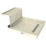 Tile Redi Base'N Bench 60" x 48" Rectangular Shower Base with Single Threshold and Right Drain Grate Polished Chrome