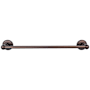 Top Knobs Edwardian Bath 30 Inch Single Towel Bar Beaded Backplate Oil Rubbed Bronze