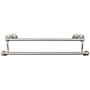Top Knobs Edwardian Bath 30 Inch Double Towel Bar Oval Backplate Brushed Satin Nickel