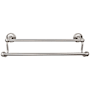 Top Knobs Edwardian Bath 30 Inch Double Towel Bar Ribbon Backplate Brushed Satin Nickel
