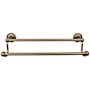 Top Knobs Edwardian Bath 30 Inch Double Towel Bar Ribbon Backplate German Bronze