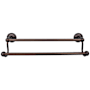 Top Knobs Edwardian Bath 30 Inch Double Towel Bar Ribbon Backplate Oil Rubbed Bronze