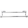 Top Knobs Edwardian Bath 30 Inch Double Towel Bar Oval Backplate Polished Chrome