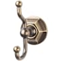 Top Knobs Edwardian Bath Double Robe Hook German Bronze