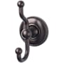 Top Knobs Edwardian Bath Double Robe Hook Oil Rubbed Bronze