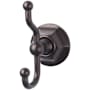 Top Knobs Edwardian Bath Double Robe Hook Oil Rubbed Bronze