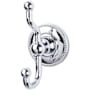 Top Knobs Edwardian Bath Double Robe Hook Polished Chrome